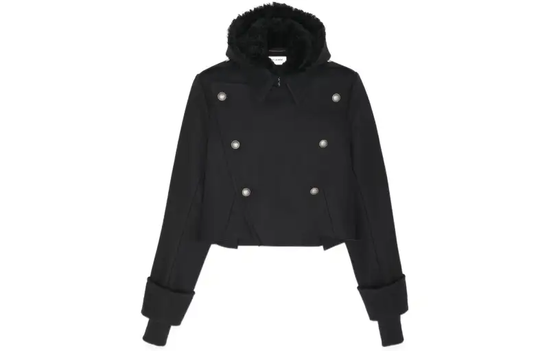 Saint Laurent detachable-hood military jacket