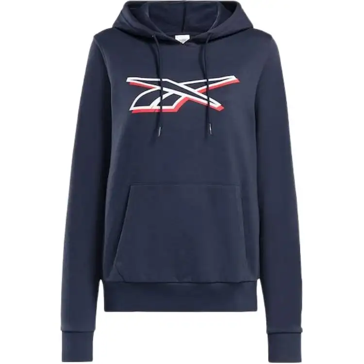 Reebok Vector Graphic Hoodie Sweatshirt Women's Navy Blue
