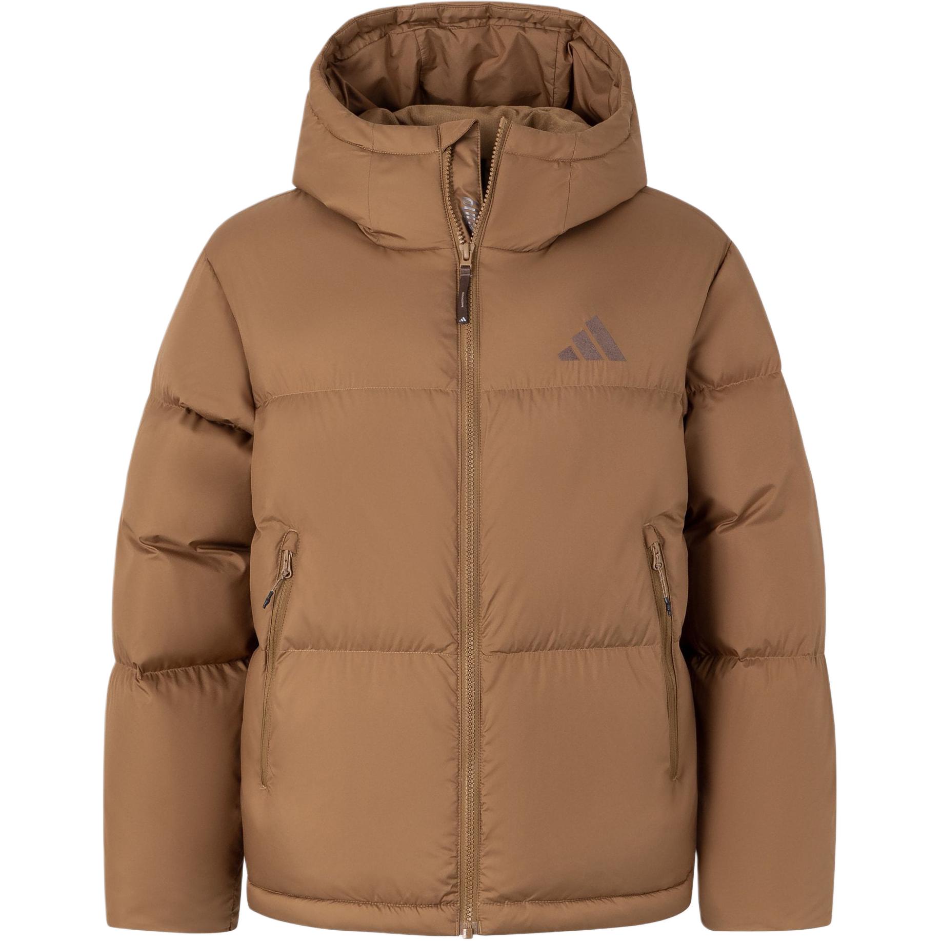 Женская куртка adidas PUFFY DOWN JACKET (коричневая)