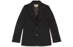 single-breasted twill blazer