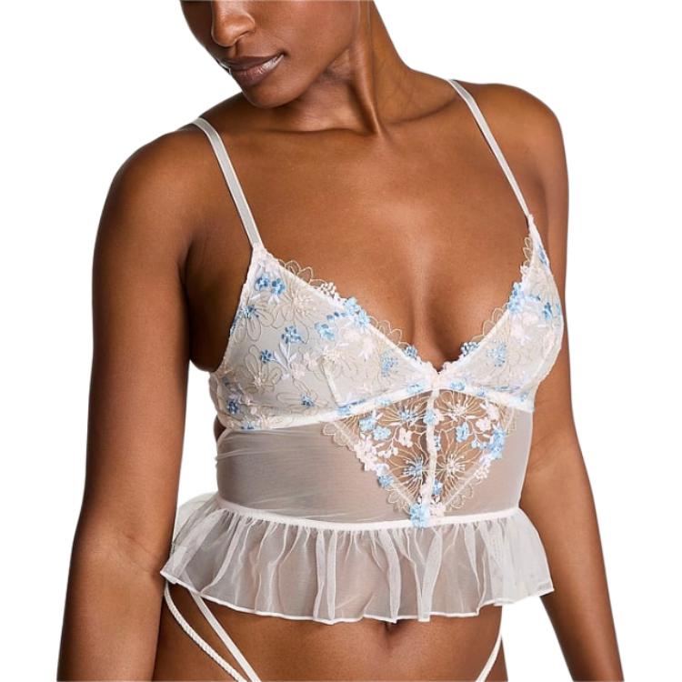 Женский топ Victoria's Secret V (бело-синий)