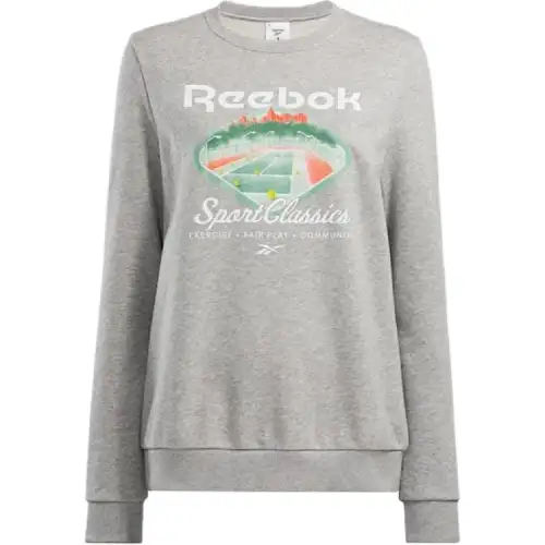 Reebok Court Sport Sweatshirt Women's Medium Gray Mixed Color