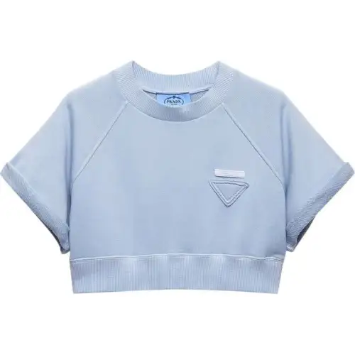 PRADA SS24 Sweatshirt Women's Light Blue
