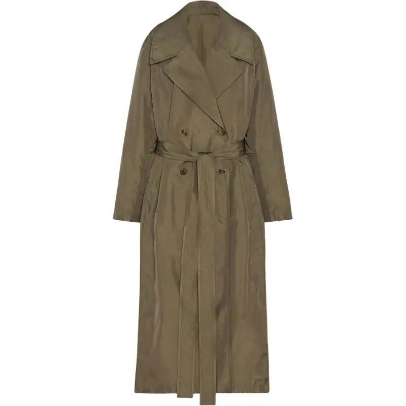 THE ROW Coats Women's Green Lapel Moderate Straight Fit