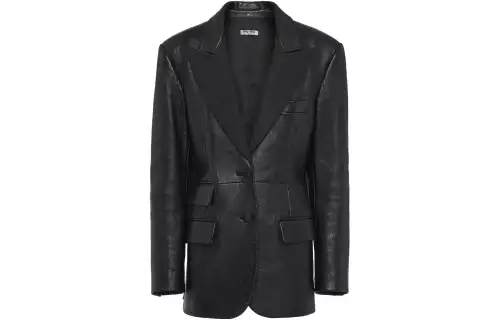 【Previous Season】nappa leather single-breasted blazer