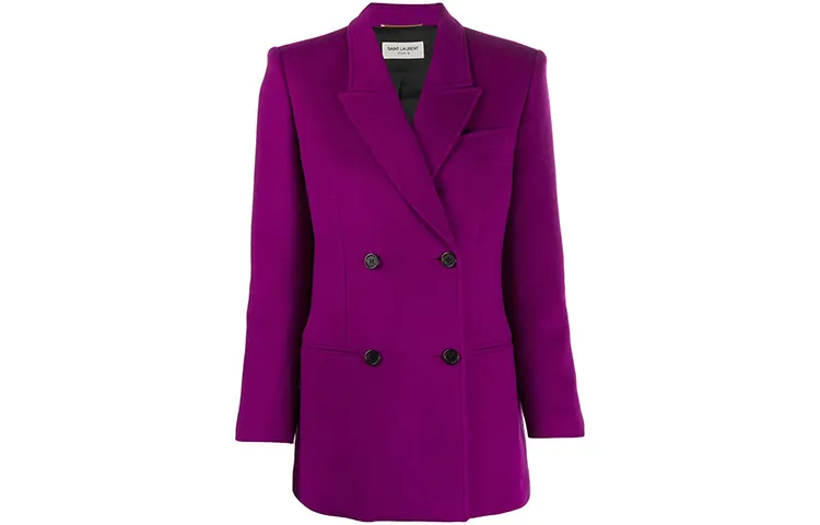 SAINT LAURENT FW21 Business Suit Coat Women's Purple