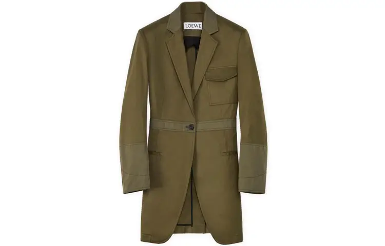 LOEWE FW21 Coat Women's Army Green