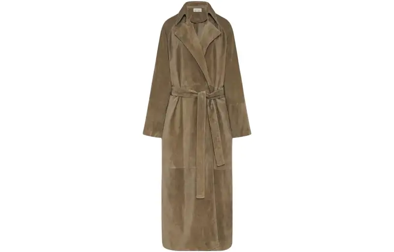 THE ROW Coats Women's Camel Suit Collar Moderate Straight Fit