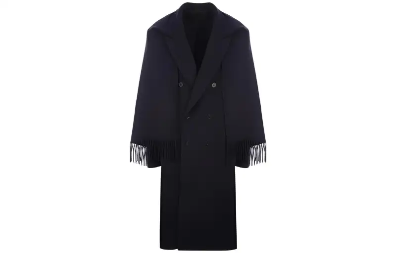 Balenciaga Headscarf Coat 'Dark Navy'
