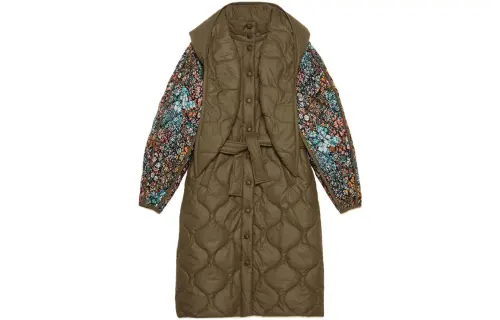 GUCCI Coats Women's Multicolor Hooded Moderate Straight Fit