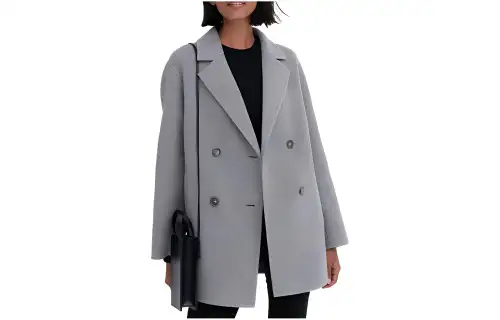 UNIQLO Coats Women's Gray Suit Collar Moderate