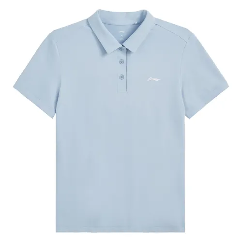 Li Ning Polo Shirt Women's Clear Sky Blue