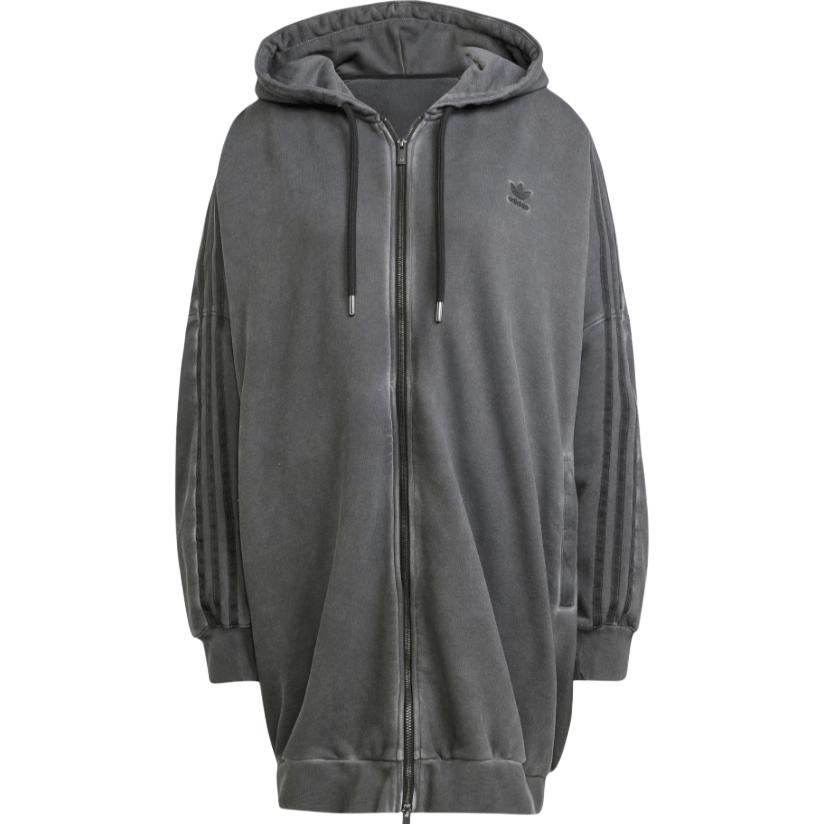 Adidas Originals ADILENIUM WASHED FULL ZIP HOODIE Jacket Women's Gray