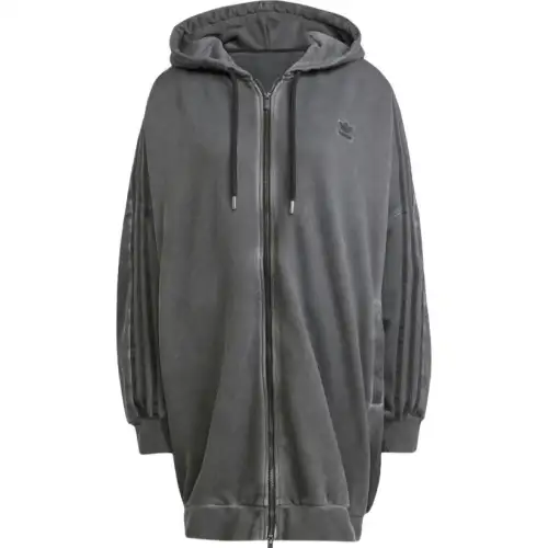 Adidas Originals ADILENIUM WASHED FULL ZIP HOODIE Jacket Women's Gray