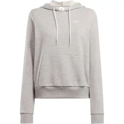 Reebok Identity Small Logo French Terry Hoodie Sweatshirt Women's Medium Gray Mixed Color