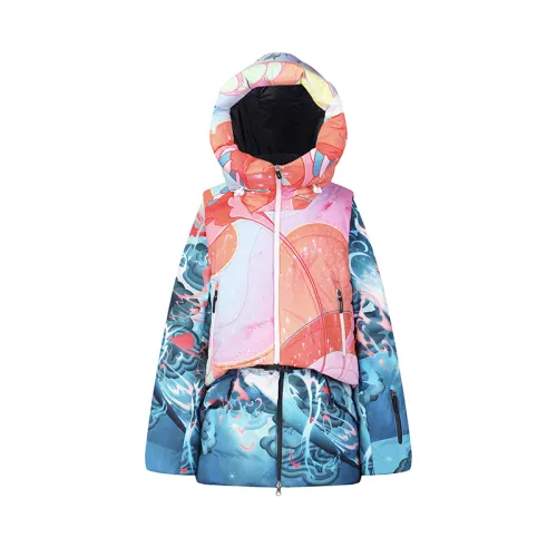 FILA Down Jacket Women's All Over Print