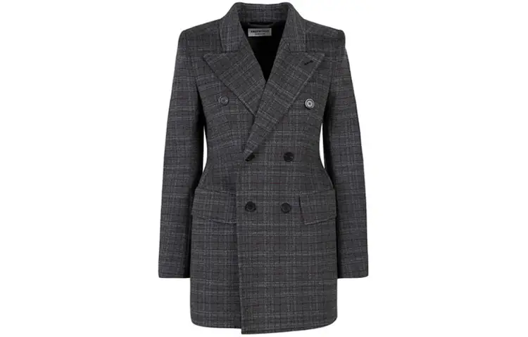 Balenciaga Business Suits Women's Gray Suit Collar Moderate Other