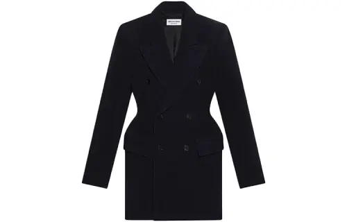 Balenciaga Business Suits Women's Deep Navy Blue Suit Collar Moderate Other