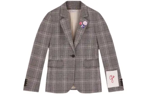 Golden Goose Business Suits Women's Gray V Neck Moderate Suit Vest