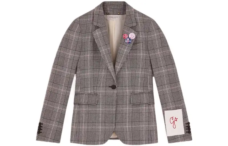 Golden Goose Business Suits Women's Gray V Neck Moderate Suit Vest