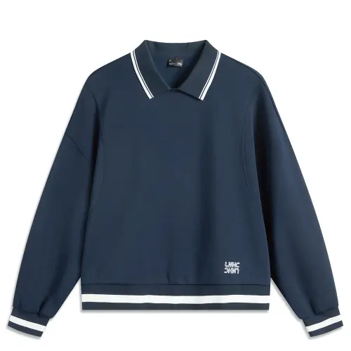 Li Ning Sports Life Collection Sweatshirt Women's Dark Marine Blue