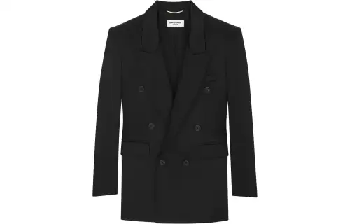 SAINT LAURENT Double-breasted Silk Blazer