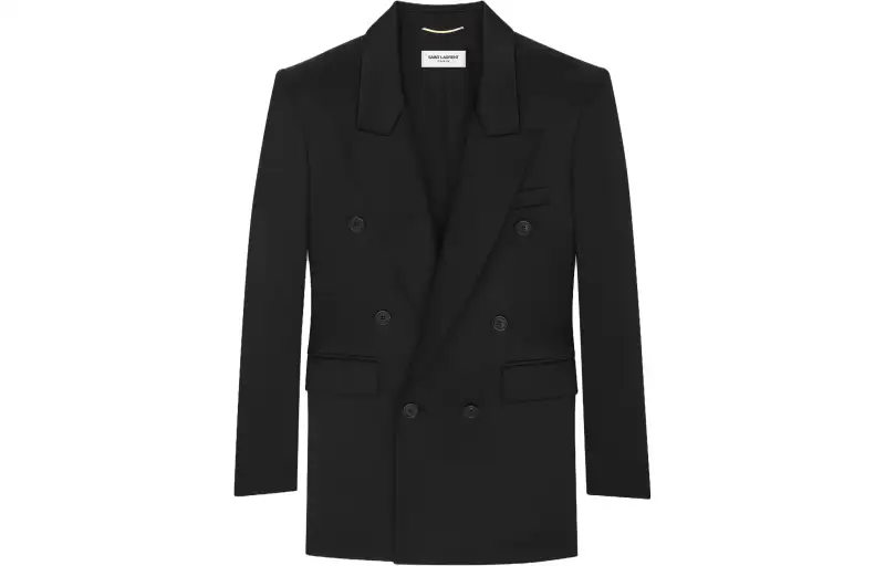 SAINT LAURENT Double-breasted Silk Blazer