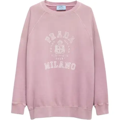 PRADA Logo Printed Crewneck Sweatshirt