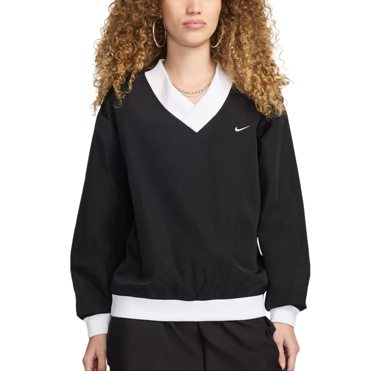Nike Sportswear Essential Women's Loose Uv Woven Long-Sleeve V-Neck Top
