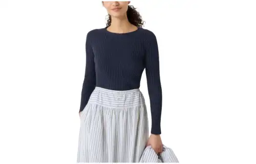 UNIQLO X INES DE LA FRESSANGE UNIQLO X Ines De La Fressange Knitwear Women's Navy Blue Crew Neck Moderate Other