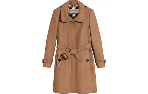 Burberry Coats Women's Brown Square Collar Moderate Straight Fit