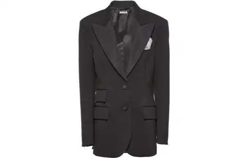 MIU MIU Business Suits Women's Black Suit Collar Moderate