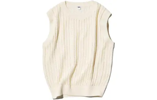 UNIQLO Knitwear Women's Ivory Crew Neck Thin Other
