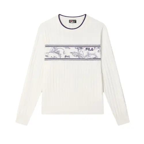 FILA Heritage Knitwear Women's Light Beige White