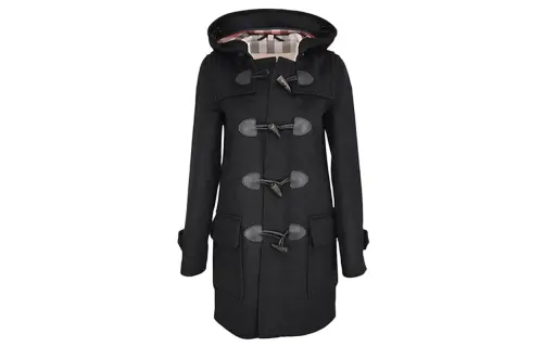 Burberry Coats Women's Black Lapel Moderate