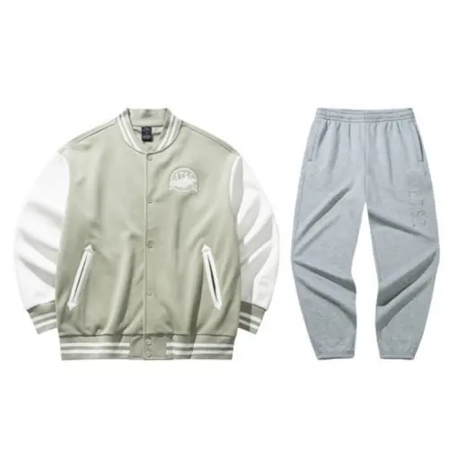 ANTA Casual Sportswear Men's Baseball Collar Thickened And Fleece Lined