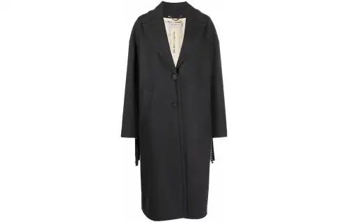 Golden Goose Coats Women's Dark Gray Lapel Moderate