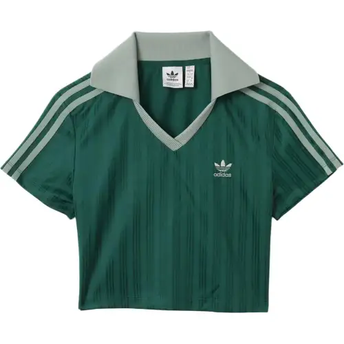 Adidas Originals SS25 Polo Shirt Women's Preppy Green