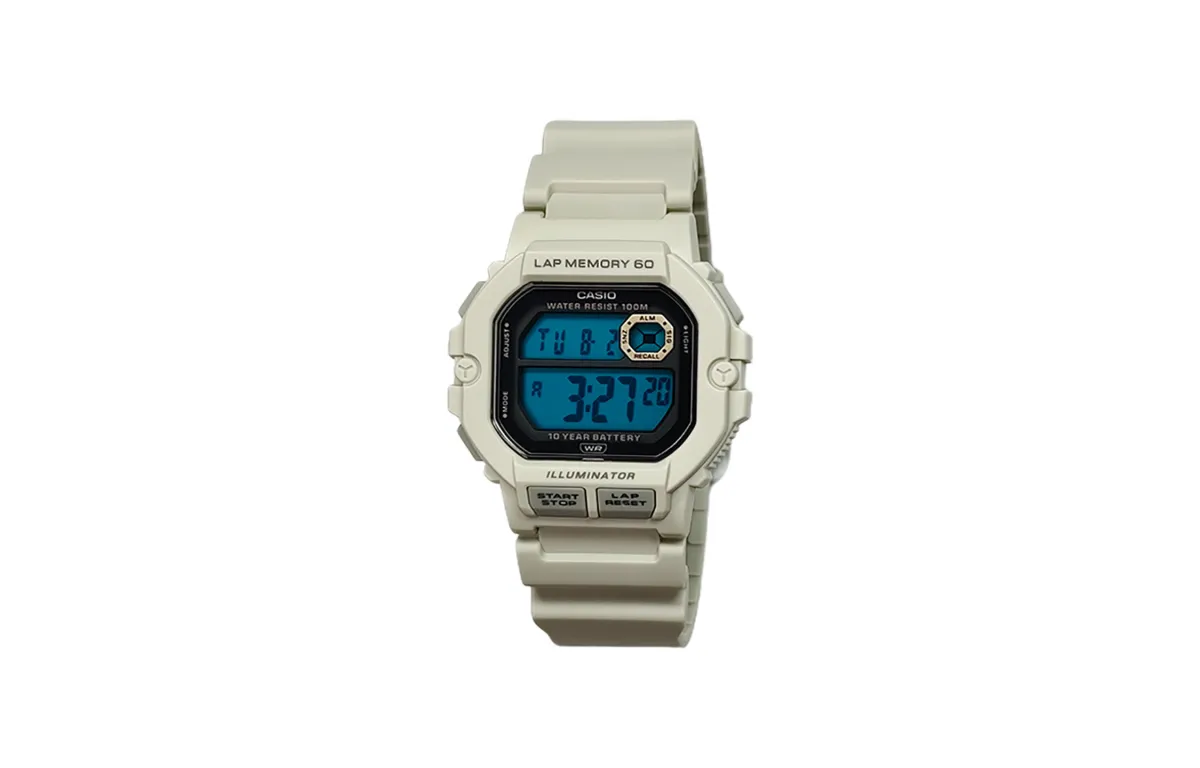 CASIO Custom Collection Quartz Movement Resin Strap Watch 47.2mm Unisex Black Dial
