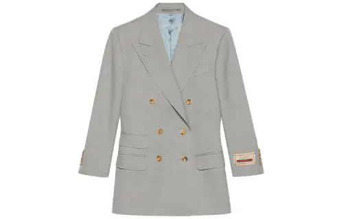 【Previous Season】logo patch double breasted blazer