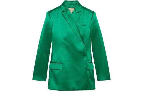 【Previous Season】wrap-front silk blazer