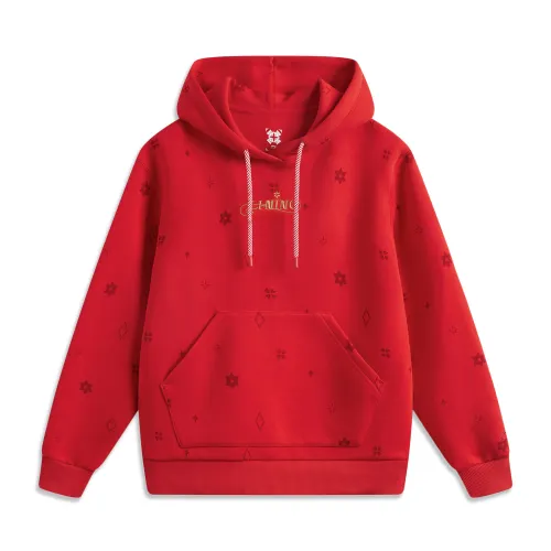 Li Ning Rijin Doujin Collection Sweatshirt Women's Vermilion