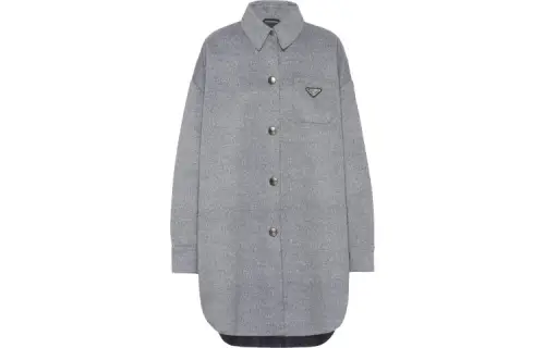 PRADA Coats Women's Gray Lapel Moderate