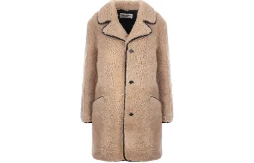 SAINT LAURENT Shearling Long Coat