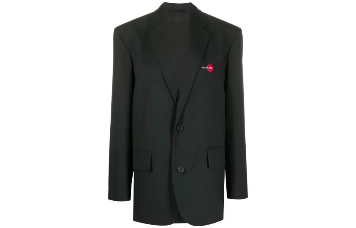 Balenciaga Business Suit Coat Regular Fit Women's Black