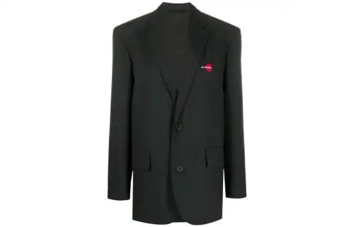 Balenciaga Business Suit Coat Regular Fit Women's Black