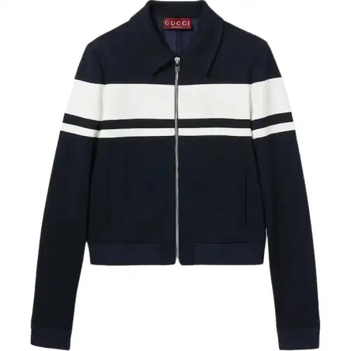 GUCCI Cotton Jersey Jacket With Embroidery