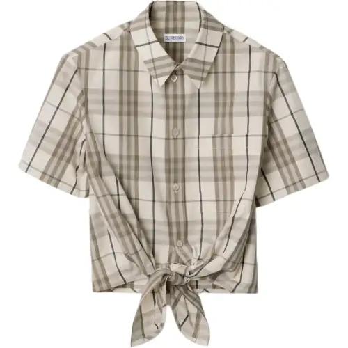 Burberry Cropped Checked Shirt
