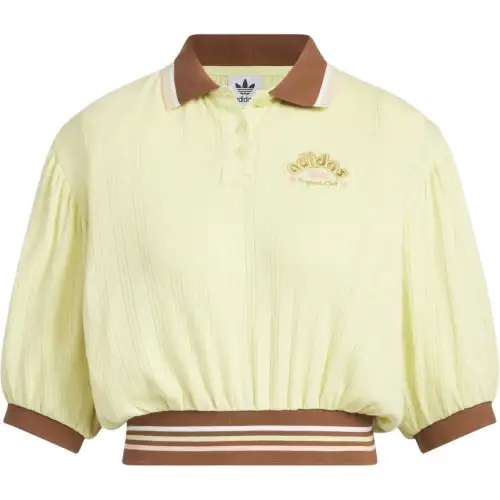Adidas Originals RETRO Polo Shirt Women's Powder Yellow