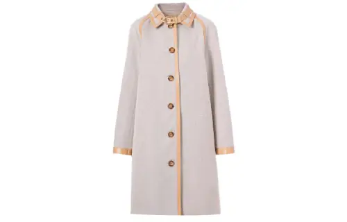 Burberry Coat Women's Soft Yellow Heather Gray
